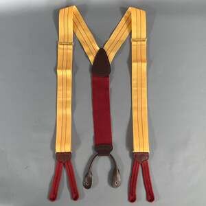 TRAFALGAR Gold Red Stripe Suspenders